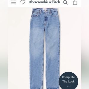 Abercrombie and Fitch NWT high rise 90s Straight Jean curve love sz 30